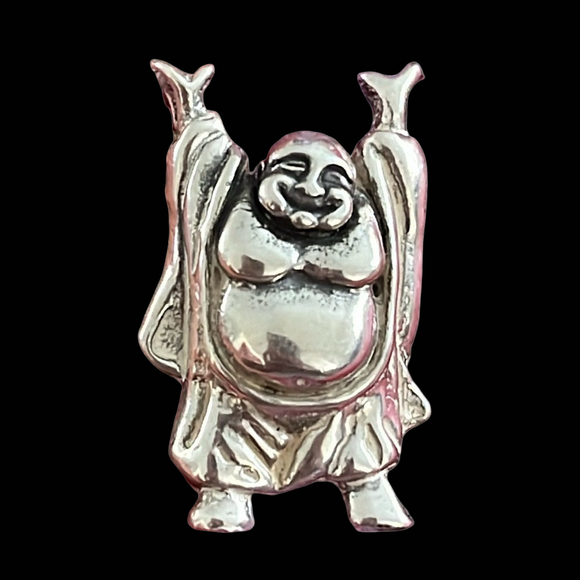 RB Jewelry - DOES THIS HAPPY GUY SPEAK TO YOU ~ Artisan Crafted Silver Happy Buddha Pendant